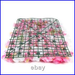 15x Artificial Rose Flower Wall Panel Home Wedding Backdrop Floral Decor