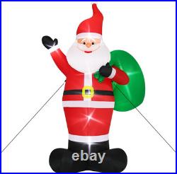 16FT Christmas Inflatables Giant Santa Claus 2025 NEW LED Outdoor Decoration