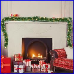 16.4Ft PreLit Christmas Garland With LED Lights Pine Needle Christmas Garland