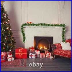 16.4Ft PreLit Christmas Garland With LED Lights Pine Needle Christmas Garland