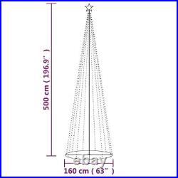 16.4ft Christmas Cone Tree 732 LED String Light Star Topper Xmas Outdoor Decor
