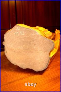 16 Hand Carved Wood Block Nativity Scene Set Holy Family Jesus Figurine Statue