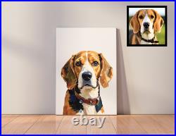 16x20 Pet Portrait Personalized From Photo Hand-Painted Acrylic Canvas Dog Cat 16x20 Pet Portrait Personalized From Photo Hand-Painted Acrylic Canvas Dog Cat