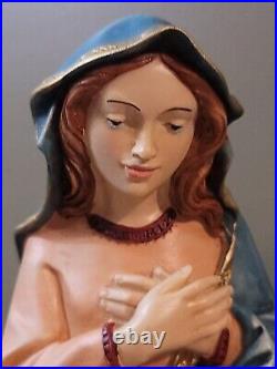17 HOLY FAMILY Hand Painted ITALY SET of 3 Mache Plaster NWOB Mint Retail $750