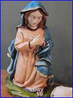 17 HOLY FAMILY Hand Painted ITALY SET of 3 Mache Plaster NWOB Mint Retail $750