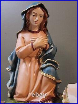 17 HOLY FAMILY Hand Painted ITALY SET of 3 Mache Plaster NWOB Mint Retail $750