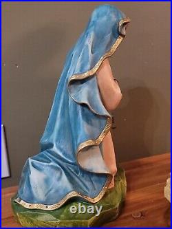 17 HOLY FAMILY Hand Painted ITALY SET of 3 Mache Plaster NWOB Mint Retail $750
