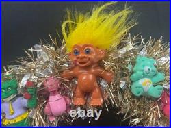 1980s Toys Christmas Wreath Handmade MLP Troll Strawberry Shortcake Care Bears