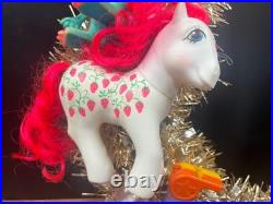 1980s Toys Christmas Wreath Handmade MLP Troll Strawberry Shortcake Care Bears