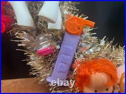 1980s Toys Christmas Wreath Handmade MLP Troll Strawberry Shortcake Care Bears
