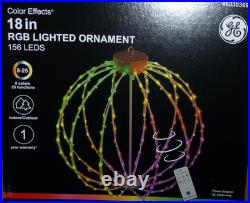 1.5ft GE Color Effects 18 RGB Christmas Ornament 156 Color Changing LED Lights