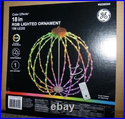 1.5ft GE Color Effects 18 RGB Christmas Ornament 156 Color Changing LED Lights