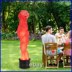 1.8M LED Fake Flame Effect Lamp Simulated Campfire Light Red Flame Torch Light