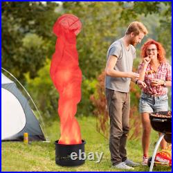 1.8M LED Fake Flame Effect Lamp Simulated Campfire Light Red Flame Torch Light