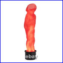1.8M LED Fake Flame Effect Lamp Simulated Campfire Light Red Flame Torch Light