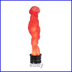 1.8M LED Fake Flame Effect Lamp Simulated Campfire Light Red Flame Torch Light