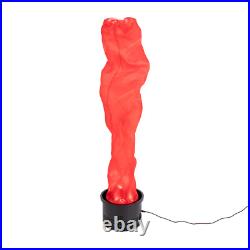 1.8M LED Fake Flame Effect Lamp Simulated Campfire Light Red Flame Torch Light