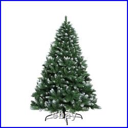 1.8m Snow Flocked Christmas Tree 650 Tips Artificial Xmas Tree with Metal Stand