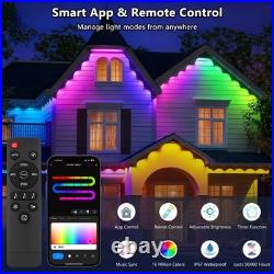 200FT Permanent Outdoor Lights Pro Smart AI RGBTW Light, Cool/Warm Eaves Ligh