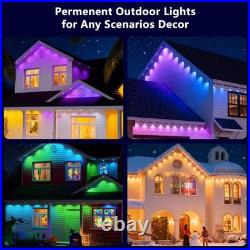 200FT Permanent Outdoor Lights Pro Smart AI RGBTW Light, Cool/Warm Eaves Ligh