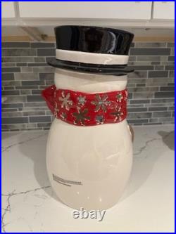 2014 Bath & Body Works 16 Ceramic Snowman Luminary Candle Holder with Box