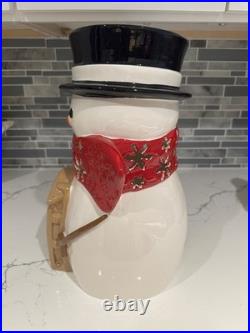 2014 Bath & Body Works 16 Ceramic Snowman Luminary Candle Holder with Box