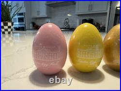 2020 Official Donald J. Trump The White House Easter Egg Roll Wooden 5 Egg Set