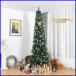 2022 US 7.5FT Slim Virginia Pine Artificial Christmas Tree WithAtmosphere Lights