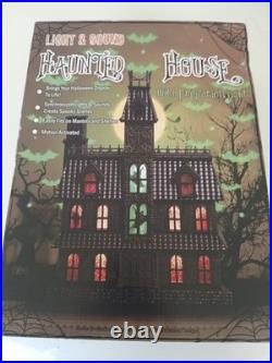 2023 Cracker Barrel Animated Light up Haunted House Mansion Projection Sound NEW