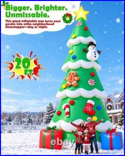 20FT Giant Christmas Inflatables, Lighted Christmas Tree for Christmas Decor New