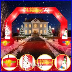 20FT Long Christmas Inflatable Giant Red Arch Build-in LEDs Blow Up Yard Décor