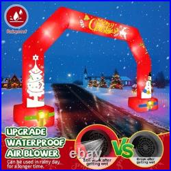 20FT Long Christmas Inflatable Giant Red Arch Build-in LEDs Blow Up Yard Décor