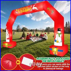 20FT Long Christmas Inflatable Giant Red Arch Build-in LEDs Blow Up Yard Décor
