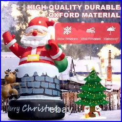 20 26 33 40FT Giant Christmas Inflatable Santa Claus Blow Up Outdoor Decoration