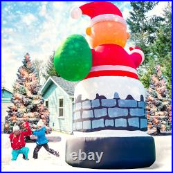 20 26 33 40FT Giant Christmas Inflatable Santa Claus Blow Up Outdoor Decoration