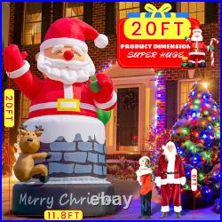 20 26 33 40FT Giant Christmas Inflatable Santa Claus Blow Up Outdoor Decoration
