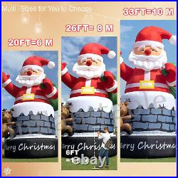 20-26-33-40FT Giant Christmas Inflatable Santa Claus Xmas Yard Lawn Decoration 20-26-33-40FT Giant Christmas Inflatable Santa Claus Xmas Yard Lawn Decoration