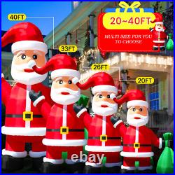 20/26/33/40FT Giant Premium Christmas Inflatable Santa Claus Snowman with Blower