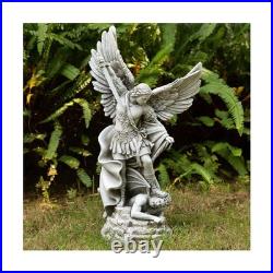 20.5 Large Saint Michael Statue Outdoor, Michael the Archangel Slaying Satan
