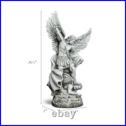 20.5 Large Saint Michael Statue Outdoor, Michael the Archangel Slaying Satan