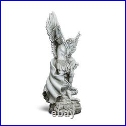 20.5 Large Saint Michael Statue Outdoor, Michael the Archangel Slaying Satan