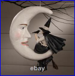 20 Bethany Lowe BeWitched Crow Moon Witch Hanging Figure Retro Halloween Decor 20 Bethany Lowe BeWitched Crow Moon Witch Hanging Figure Retro Halloween Decor