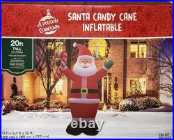 20 FT Inflatable Santa with Candy Cane NEW IN BOX Christmas Yard Decoration XMAS