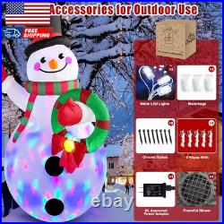 20 FT Tall Christmas Inflatables Snowman Built-In Rotating LED Lights Outdoor
