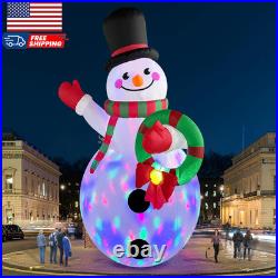 20 FT Tall Christmas Inflatables Snowman Built-In Rotating LED Lights Outdoor