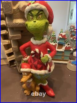 20 Holiday Grinch and Max by Jim Shore Christmas Holiday Statue Decoration