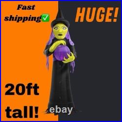 20' LED Witch with Prism Light Gazing Ball Halloween Inflatable Fast Shipping 20' LED Witch with Prism Light Gazing Ball Halloween Inflatable Fast Shipping