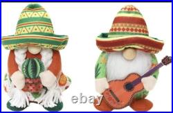 20 Set 2pc Holiday Plush Mexican Fiesta Gnome Cinco de Mayo Face Doll Wholesale