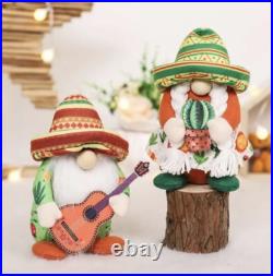 20 Set 2pc Holiday Plush Mexican Fiesta Gnome Cinco de Mayo Face Doll Wholesale