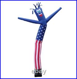 20' Tall Air Blown Inflatable Patriotic Tube Man Air Powered Waving Puppet 20' Tall Air Blown Inflatable Patriotic Tube Man Air Powered Waving Puppet